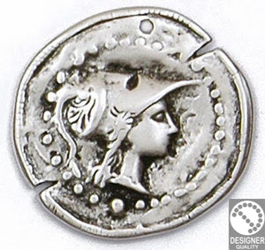 Athena coin pendant - Size 33.5x34mm
