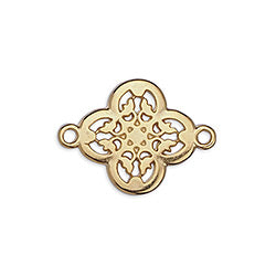 Cross with flowers with 2 rings 20x15mm