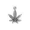 Cannabis leaf 20mm pendant - Size 15.5x19.3mm