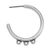 Earring hoop 30mm with 3 ring titanium pin - Size 26.8x29.7mm