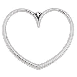 Heart motif wireframe pendant - Size 41.6x36.2mm