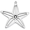 Starfish motif wireframe ss16 pendant - Size 36.7x34.7mm