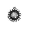 Sunflower motif pendant - Size 17.35x19.4mm