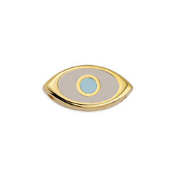 Eye motif oval with 2 holes 1.5mm - Size 17.9x9.8mm - Hole 1.5mm