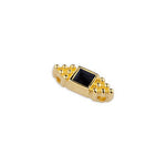 Component square setting & dots with 2 holes1.5mm Gold 24K NF Deco - Size 5.6x14.9mm - Hole 1.5mm