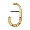 Earring lobe hug twisted rope with titanium pin - Size 2.9x29.3mm