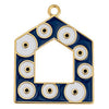 House motif with eye pattern pendant - 37,9x30,2mm