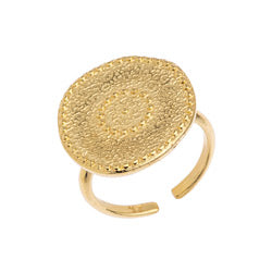 Ring ethnic round with grains 17mm - 18,4x19,7mm