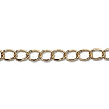 Brass chain extension 4.4x3.2mm - Size 3.2x4.4mm