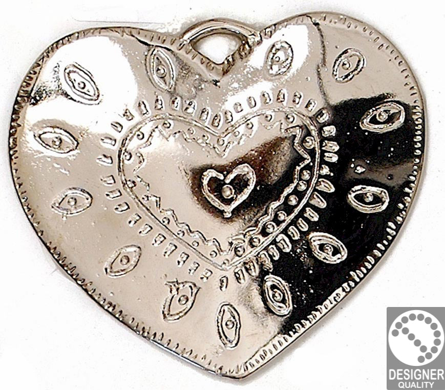 Big heart pendant - Size 70x60mm