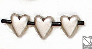 Heart bead - Size 9x11mm - Hole 2mm