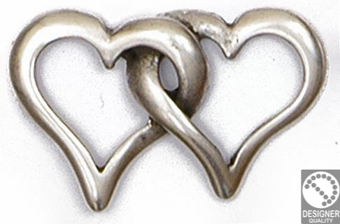 2 hearts - Size 25x39mm