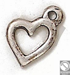 Small heart pendant - Size 14x19mm