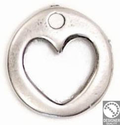 Small heart pendant - Size 18x19mm