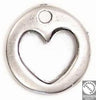 Small heart pendant - Size 18x19mm