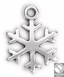 Snowflake small pendant - Size 14.4x19.1mm