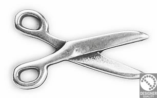 Scissors small pendant - Size 13.2x21mm