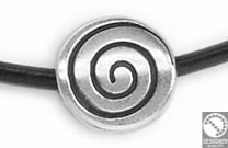 Bead round big with spiral - Size 9.1x9.1mm - Hole 2mm