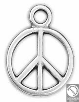 Peace sign small - Size 12x16mm
