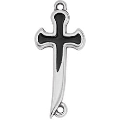 Sword with 2 rings deco - Size 15x35mm
