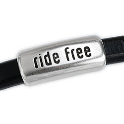 Regaliz tube "RIDE FREE" - Size 33x14mm - Hole 10x7mm