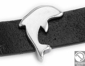 Dolphin Bracelet motif for stripe 10x2.5mm - Size 14x16mm - Hole 10x2.5mm
