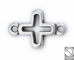 Cross with 2 rings - Size 11x16mm