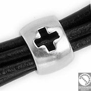 Bead with cross - Size 6.5x9mm - Hole 6mm