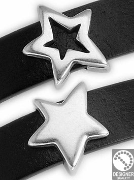 Bracelet motif for stripe Star 10X2.5mm - Size 13x15mm - Hole 10x2.5mm
