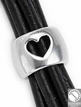 Bead with heart - Size 7x9mm - Hole 6mm