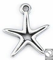 Pendant starfish frame mini - Size 14x16mm