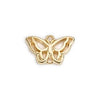 Motif Butterfly with 2 rings wireframe - Size 18x12mm