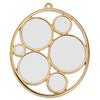 Pendant Oval with circles - Size 41x50mm