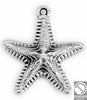 Starfish pendant textured pendant 20mm - Size 17x19mm