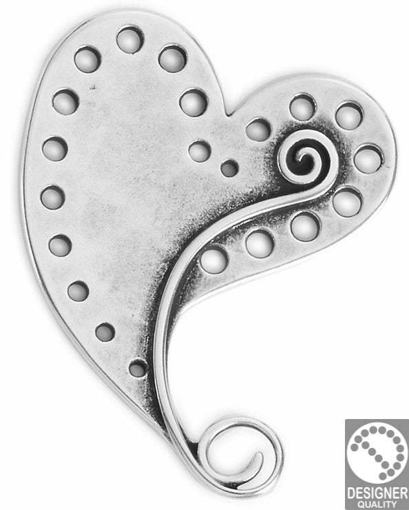 Pendant Heart with spiral - Size 46x55mm