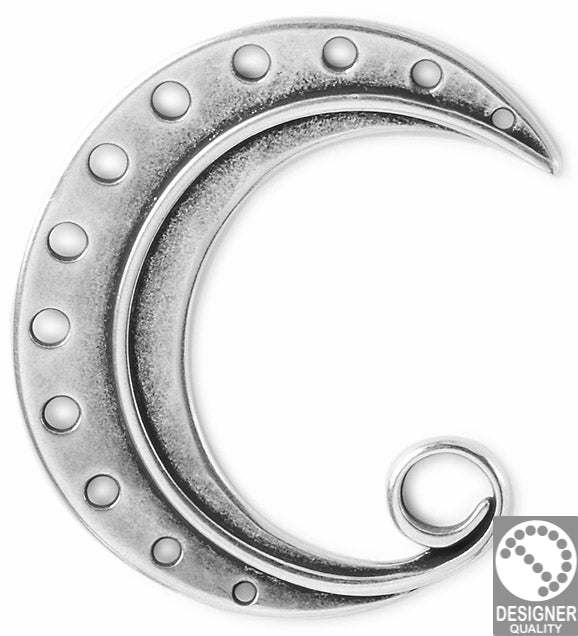 Pendant Moon with spiral - Size 44x53mm