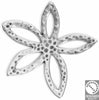 Pendant Flower hammered - Size 69x68mm