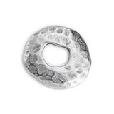 Ring wide hammered small - Size 21x20mm
