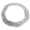 Ring flat hammered big - Size 70x63mm