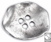 Button hammered irregular 4 holes 37mm - Size 34x37mm
