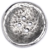 Button round hammered curved 4 holes 37mm - Size 33x37mm