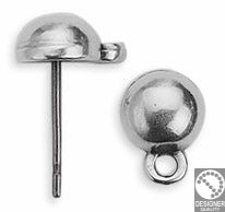 Sphere earing 7mm with titanium pin - Size 7x9.5mm