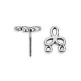 Earring Flower with titanium pin - Size 10x12mm