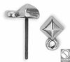 Earring Rhombus with titanium pin - Size 6.5x9mm