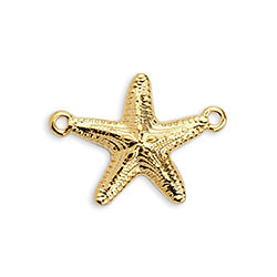 Starfish textured with 2 rings 20mm - Size 22x17mm