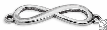 Infinity curved 2 rings for bracelet - Size 34x9.5mm