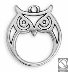 Owl charm - Size 16x18mm