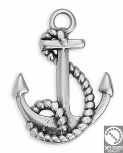Anchor with rope one eye - Size 25x34mm