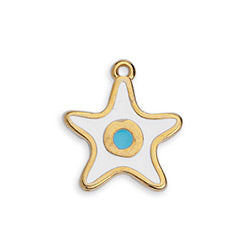 Starfish eye charm - Size 19x17mm