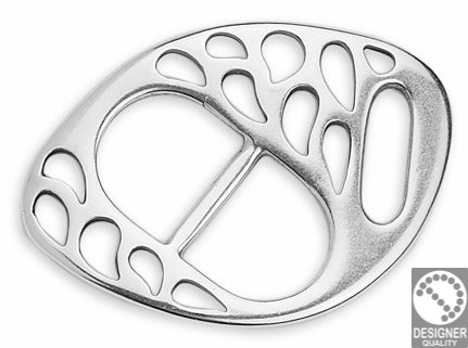 Buckle clasp 32mm with drops for 10x2mm - Size 27x30mm - Hole 10x2mm